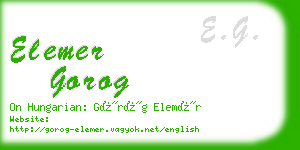 elemer gorog business card